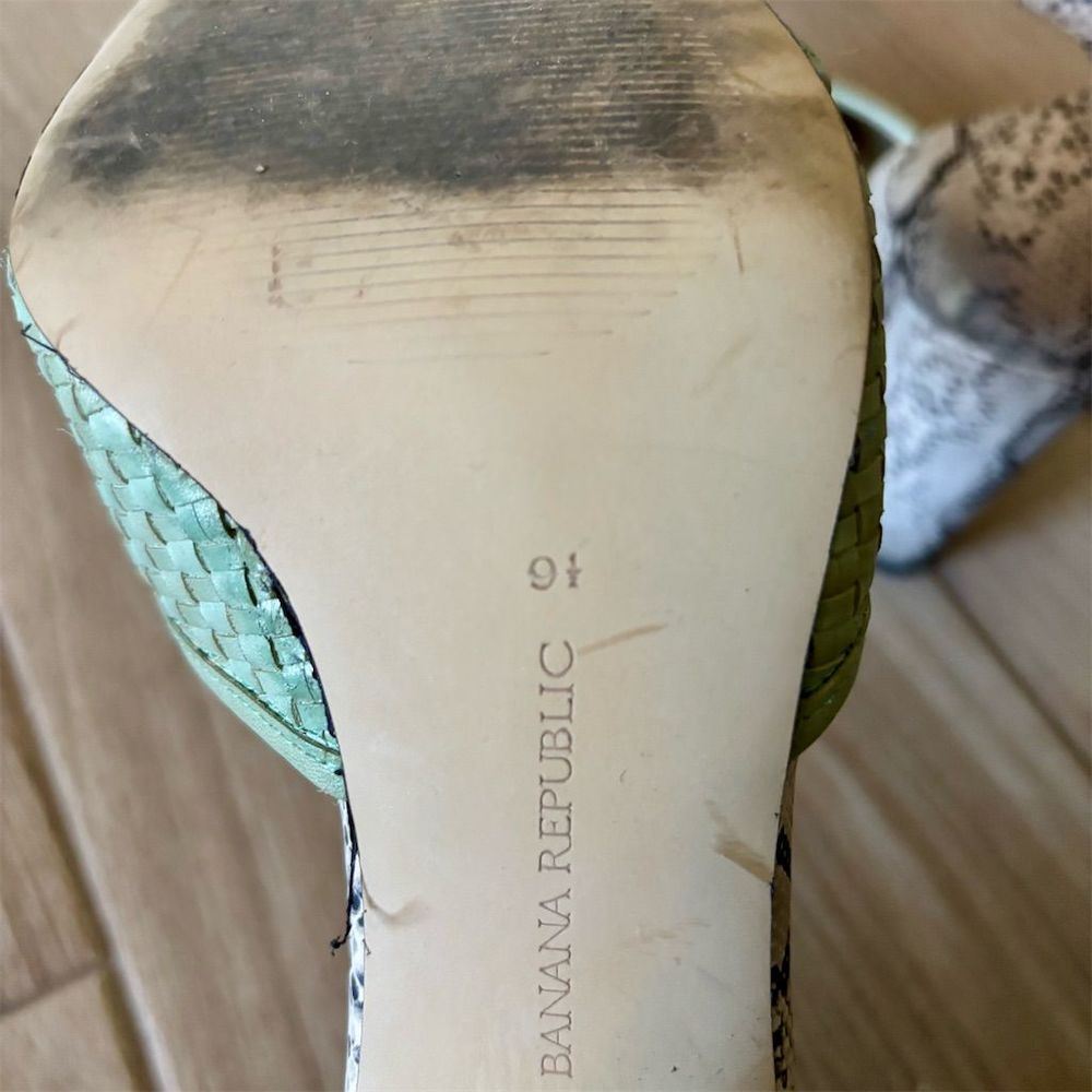 Banana Republic Women's Slingback Sandal Size 9.5 Multicolor High Heel - Picture 6 of 6